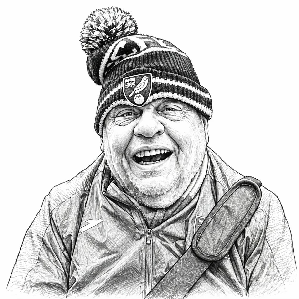 Pencil Sketch caricature of older man with a warm smile generated by GPT Image 2