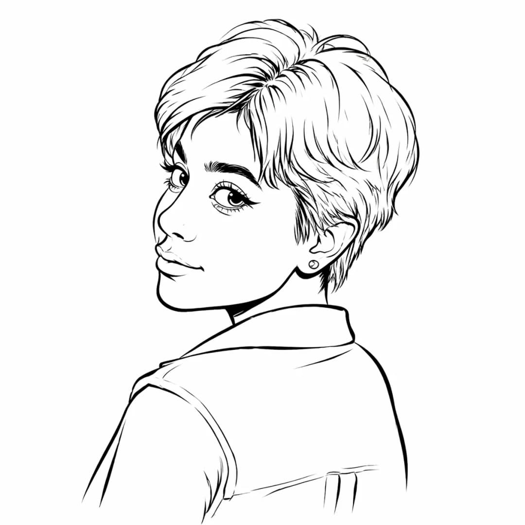 Line Ink caricature style example