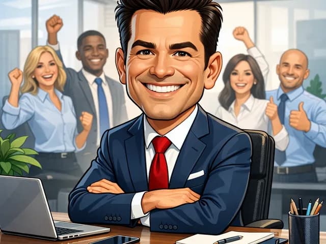 Professional caricature for corporate team building