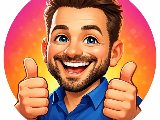 Caricature used as a social media profile picture